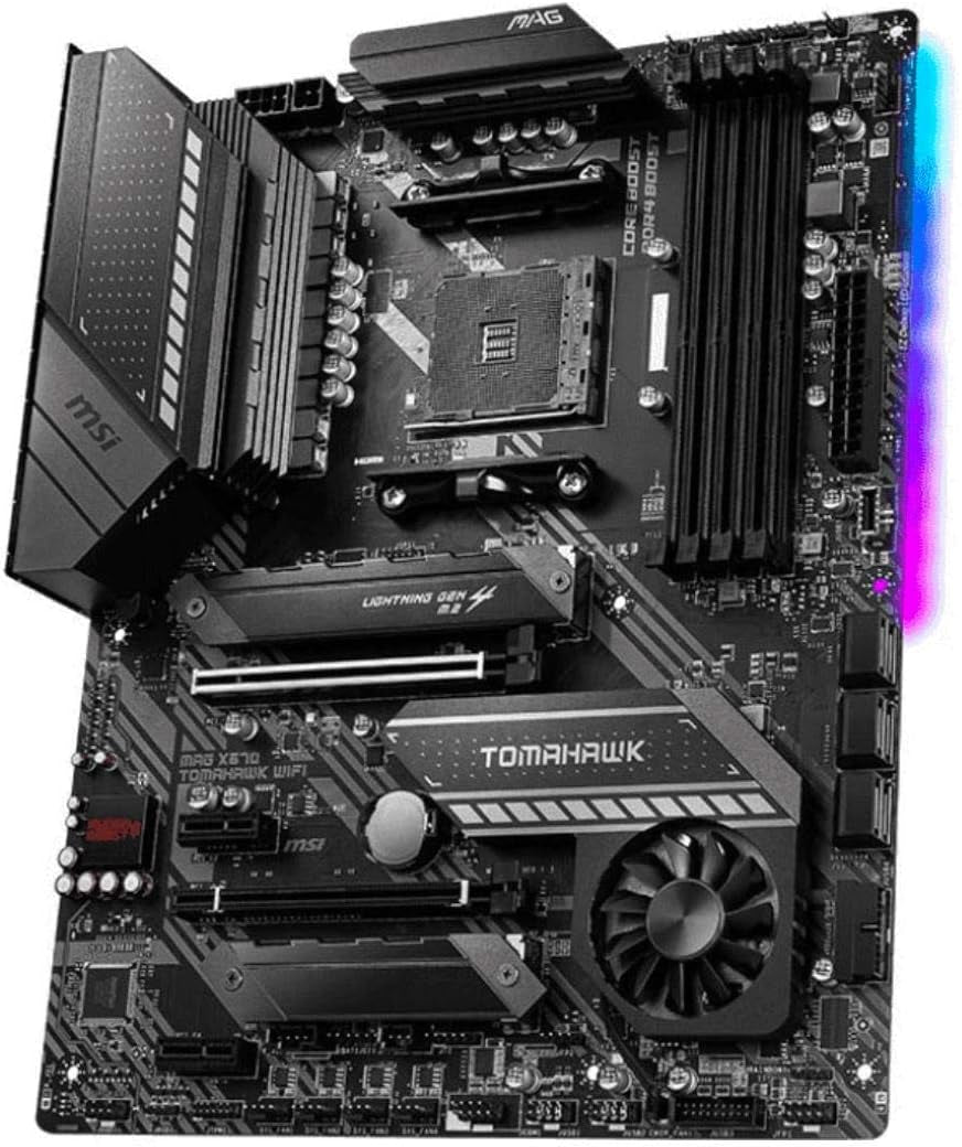 MAG X570 TOMAHAWK WIFI Motherboard (AMD AM4, DDR4, Pcie 4.0, SATA 6Gb/S, M.2, USB 3.2 Gen 2, AC Wi-Fi 6, HDMI, ATX)