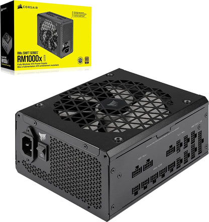 Rm1000X Shift Fully Modular ATX Power Supply - Modular Side Interface - ATX 3.0 & Pcie 5.0 Compliant - Zero RPM Fan Mode - 105°C-Rated Capacitors - 80 plus Gold Efficiency - Black