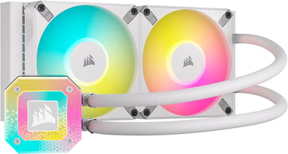 Icue H100I Elite CAPELLIX XT Liquid CPU Cooler - White - AF120 RGB Elite Fans - 240Mm Radiator - Intel® LGA 1700, 1200, 115X, 2066, AMD® AM5, AM4