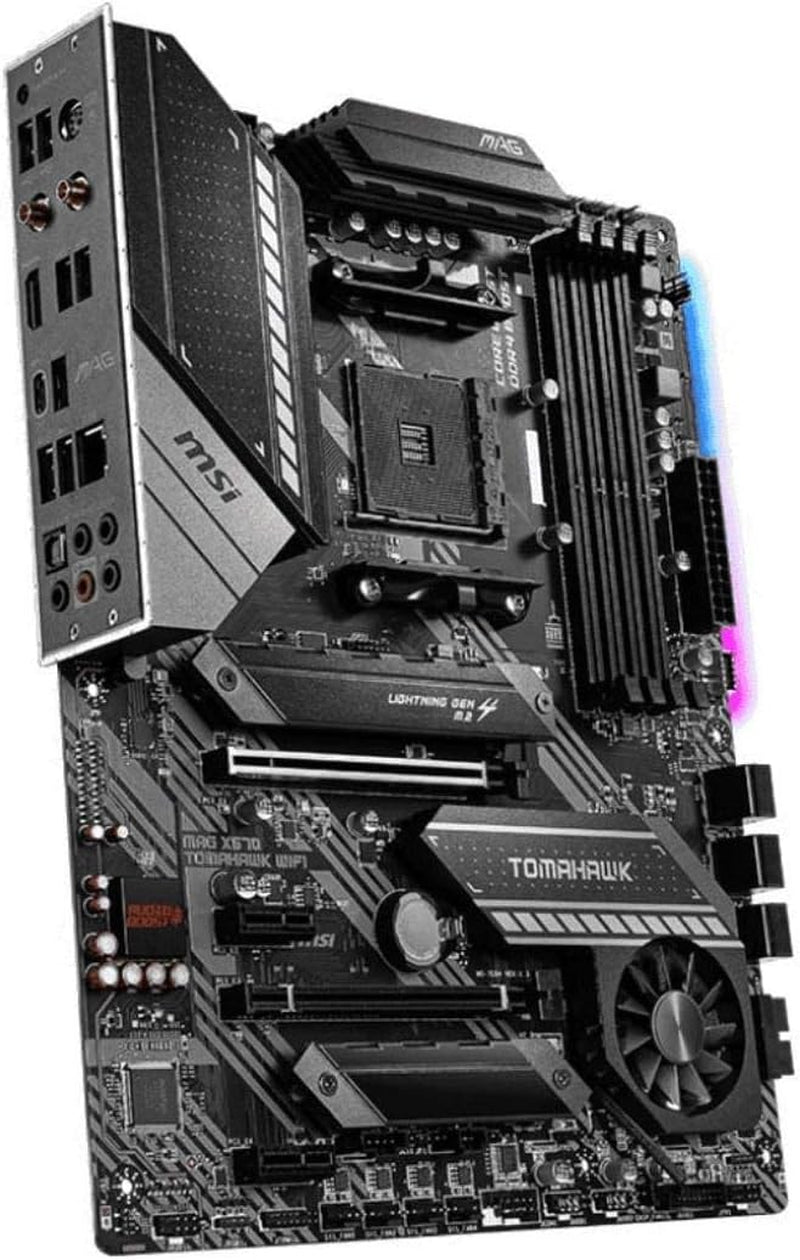 MAG X570 TOMAHAWK WIFI Motherboard (AMD AM4, DDR4, Pcie 4.0, SATA 6Gb/S, M.2, USB 3.2 Gen 2, AC Wi-Fi 6, HDMI, ATX)