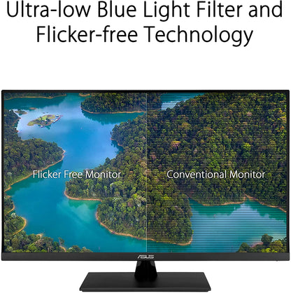 31.5” 2K Monitor (VP32AQ) - WQHD (2560 X 1440), IPS, 100% Srgb, HDR10, 75Hz, Speakers, Adaptive-Sync/Freesync, Low Blue Light, Eye Care, VESA Mountable, Frameless, Displayport, HDMI, Tilt,Black